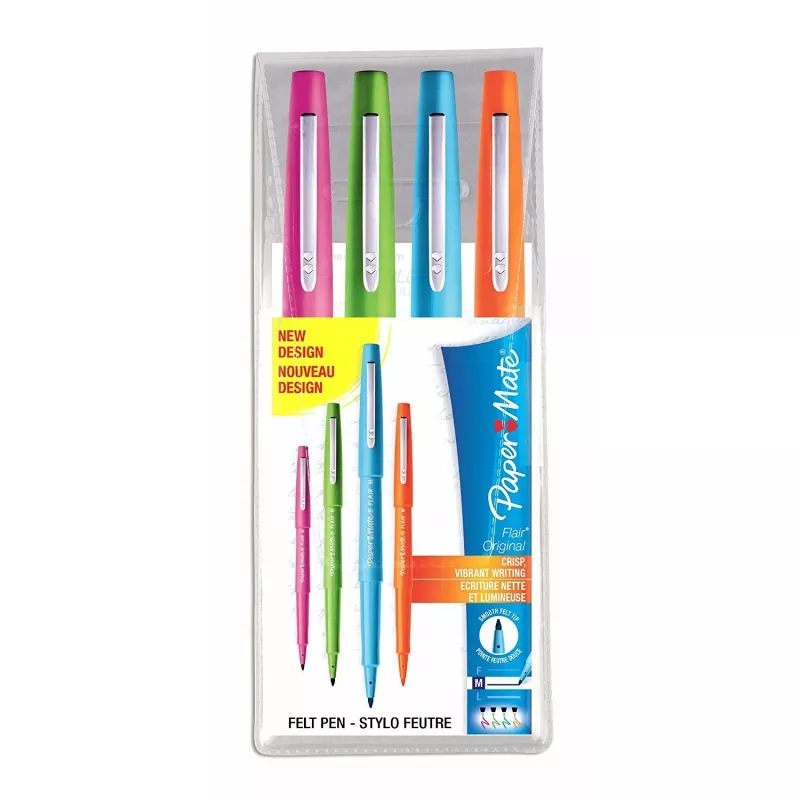 Felt pen Papermate Flair Originali Medium Blue Green Oranžinė Pink