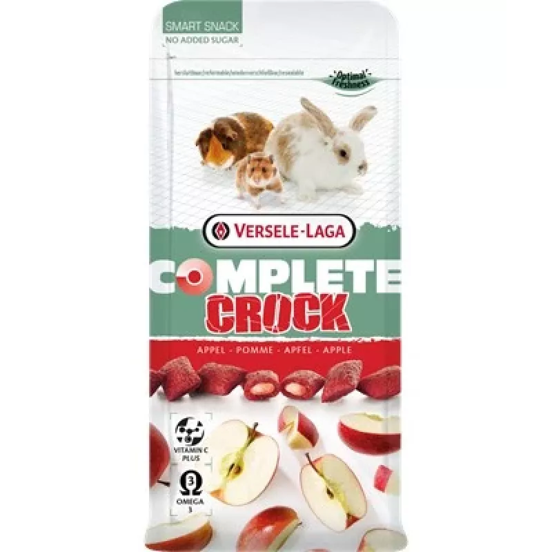 Užkandis triušiams Versele-Laga Crock Apple Snack 50 g — užkandis su vitaminais, vitaminu D3
