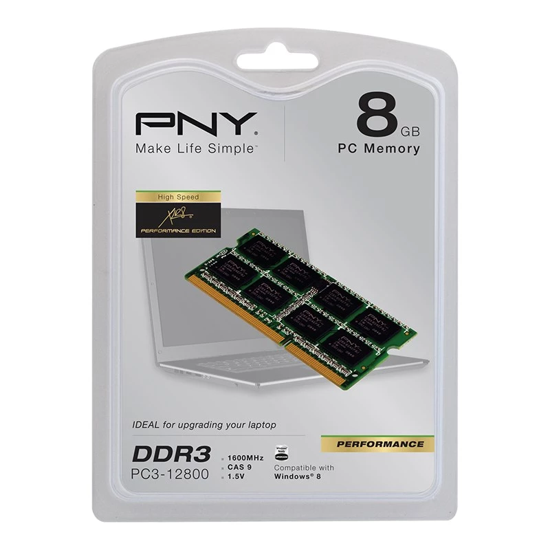 PNY DDR3 atminties modulis 8 GB 1600 MHz 1 x 8 GB