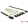 SATA kabelis DeLOCK 85682 1 m Juodas