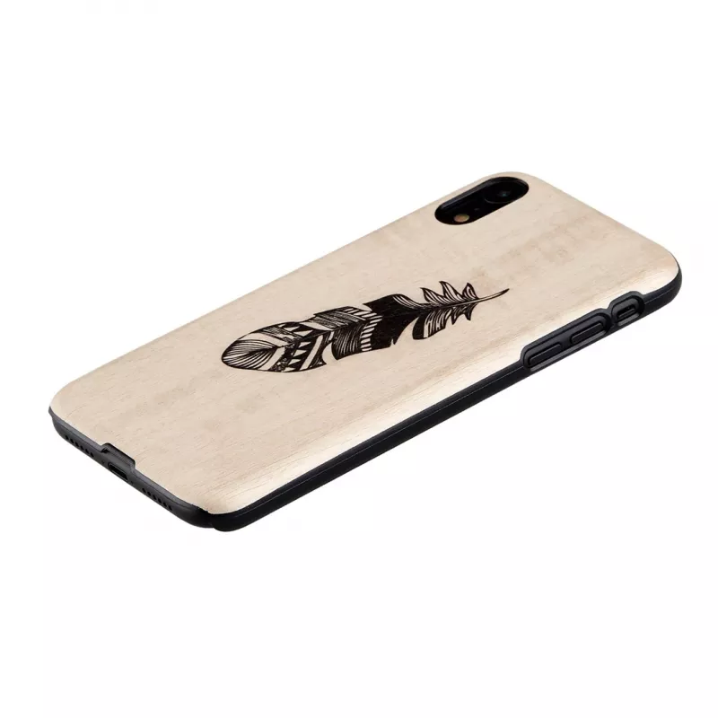 man and wood išmaniojo telefono dėklas iPhone XS Max, indiškos juodos spalvos