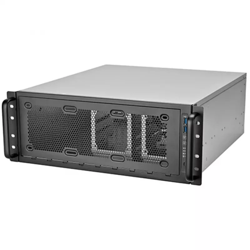 Rackmount Case 4U SILVERSTONE RM45-360 — 4U važiuoklė, palaiko ATX pagrindines plokštes, montuojama stove