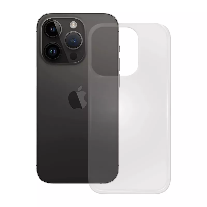 PEDEA „Viskas viename“ rinkinys, skirtas „iPhone 14 Pro“, su TPU dėklu, apsauginiu stiklu ir 30 W kelioniniu įkrovikliu, permatomas