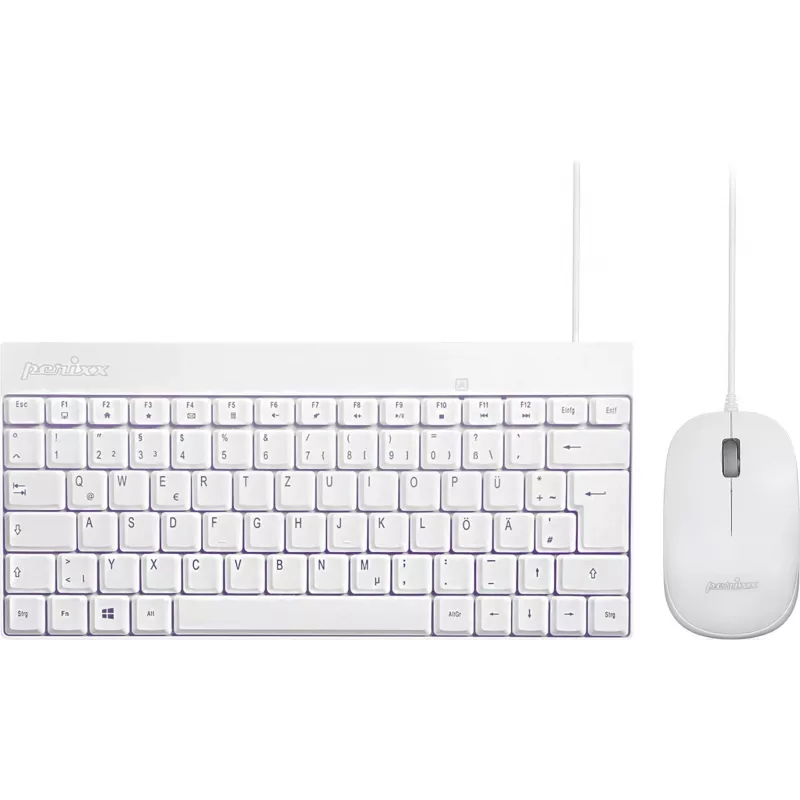 Perixx PERIDUO-212 Klaviatūra su pele USB vokiška balta (PERIDUO-212 DE W)