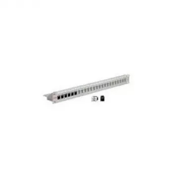 19 inch Keystone modulių laikiklis, 24p., neekranuotas, šviesiai pilkas (26.11.0356)