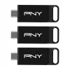 USB atmintinė PNY Elite 128 GB USB Type-C 3.2 Gen 1 (3.1 Gen 1) Juoda