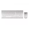 CHERRY DW 8000 klaviatūra su pele, biurui, belaidė RF, QWERTZ vokiečių k., sidabrinė/baltos spalvos