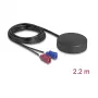 Lauko visakryptė stogo antena DELOCK 4G GNSS FAKRA C + FAKRA D 2 dBi / 28 dB 2,2 m RG-174 juoda
