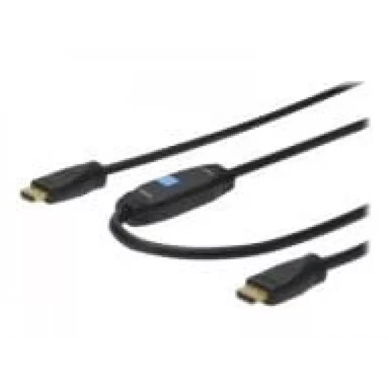 „Digitus HDMI High Speed“ ryšio kabelis su eterneto technologija ir signalo stiprintuvu