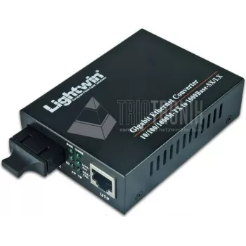 Lightwin LWC 10/100/1000 SM20 SC tinklo medijos keitiklis 1000 Mbit/s vienmodis juodas (LWC 10/100/1000 SM20 SC)