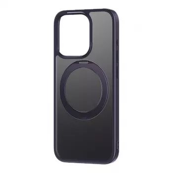 Telefono dėklas Baseus SkyRing 360° skirtas iPhone 14 Pro — violetinis, grūdinto stiklo nugarėlė, 360° besisukantis žiedas-stovas, komplekte valymo rinkinys