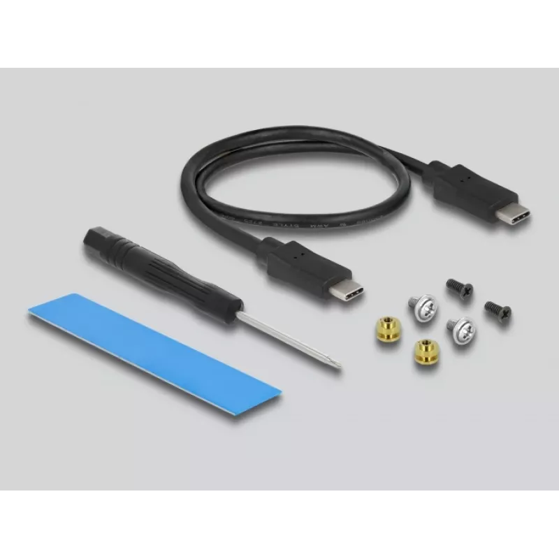 SSD korpusas DeLOCK išorinis USB Type-C Combo korpusas M.2 NVMe PCIe arba SATA SSD