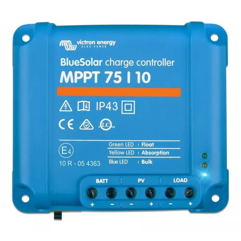 BlueSolar PWM-LCD&USB 12/24V 10A saulės įkrovimo valdiklis, Victron Energy