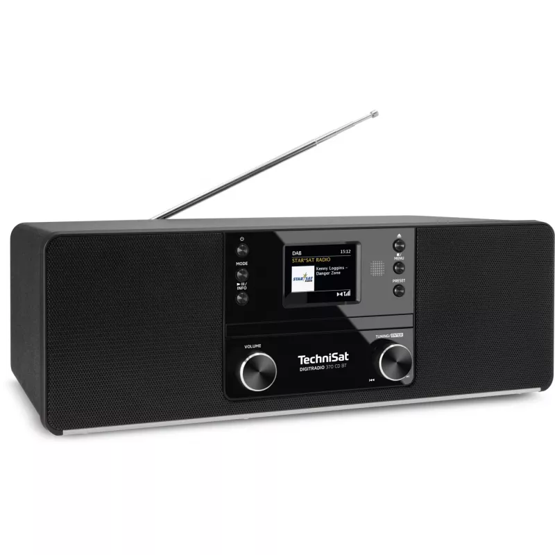 TechniSat DigitRadio 370 CD BT - Garso sistema - 2 x 5 W - Juoda