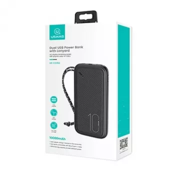 Nešiojama išorinė baterija USAMS PB56 10000 mAh 2xUSB / USB-C / MicroUSB greitasis įkrovimas