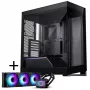 PHANTEKS NV-Serie NV5 MK2 ATX korpusas, grūdintas stiklas, DRGB - satininė juoda + Glacier One 360M25 Gen2 DRGB AiO skysčio aušinimas - 360 mm