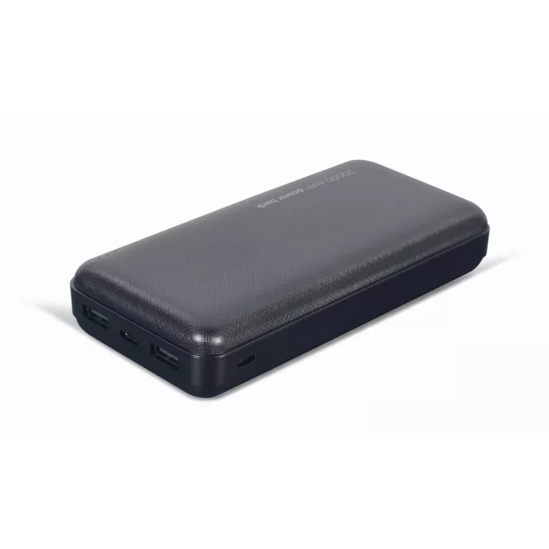 Gembird PB20-02 nešiojamas įkroviklis (power bank) Ličio polimeras (LiPo) 20000 mAh Juodas