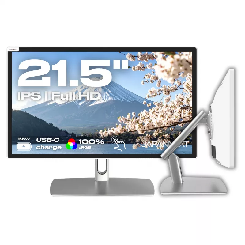 JAPANNEXT FHD Touchscreen Monitorius 54,61 cm (21,5 inch) 1920x1080 pikselių, IPS skydelis, 8 ms, 75 Hz, AMD FreeSync, HDMI, Touch (JN-IPS2152FHDR-C65W-FLD-T)