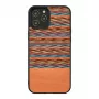 Apsauginis dėklas man and wood, skirtas iPhone 12 Pro Max — rudas langelis su juodais akcentais