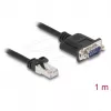 Tinklo kabelis DELOCK 64351 — Cat5e S/UTP (STP), RJ‑45 į RJ‑45, 1 m, juodas
