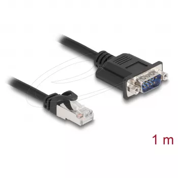 Tinklo kabelis DELOCK 64351 — Cat5e S/UTP (STP), RJ‑45 į RJ‑45, 1 m, juodas