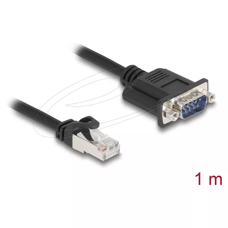 Tinklo kabelis DELOCK 64351 — Cat5e S/UTP (STP), RJ‑45 į RJ‑45, 1 m, juodas