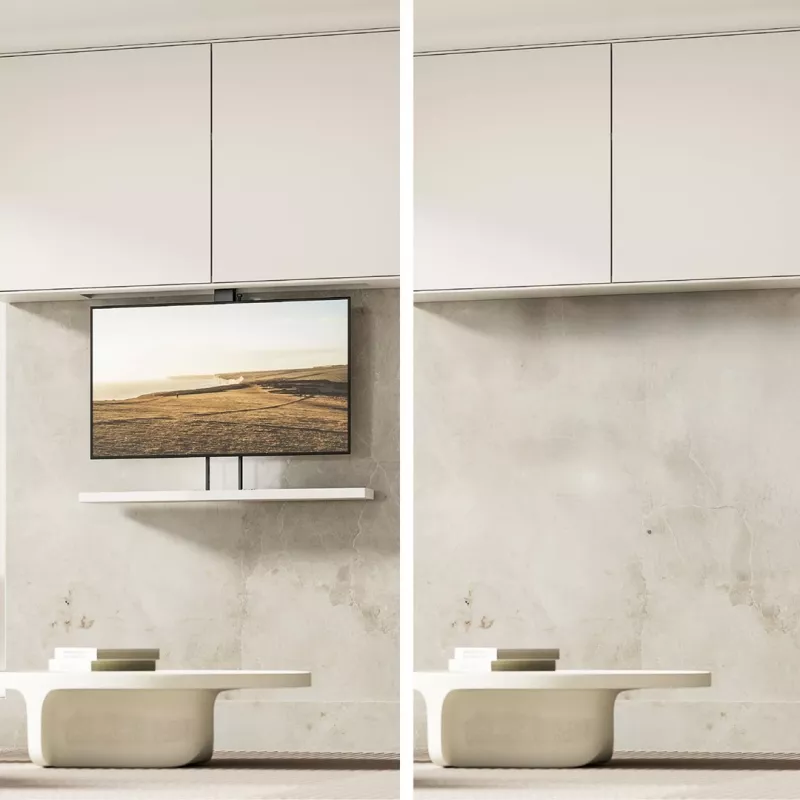 Maclean elektrinis lubų/grindų laikiklis, ištraukiamas, 43''-88'', VESA 600x400, maks. 60 kg, 100-240 V AC, 50/60 Hz