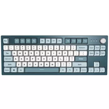 Montech MKey TKL klaviatūra, skirta žaidimams, USB, tamsiai pilka, šviesiai mėlyna, balta