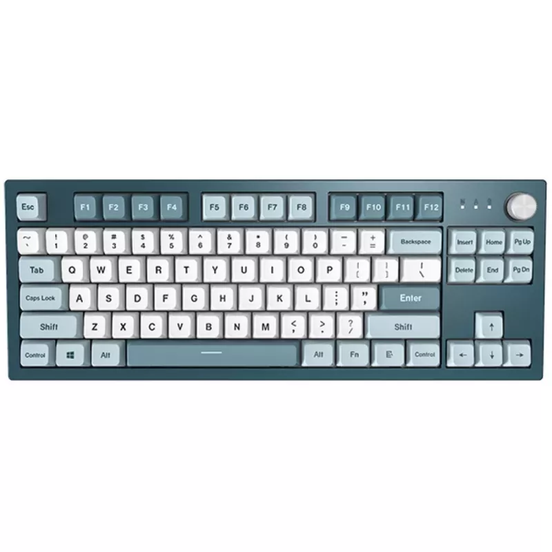 Montech MKey TKL klaviatūra, skirta žaidimams, USB, tamsiai pilka, šviesiai mėlyna, balta