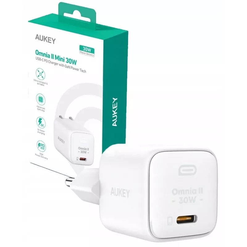 Sieninis įkroviklis PA-B1L Baltas Omnia II Mini1xUSB-C PowerDelivery 30W 5A
