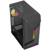 Aerocool Scape-G-BK-v2 Midi-Tower, grūdintas stiklas, FRGB - juoda