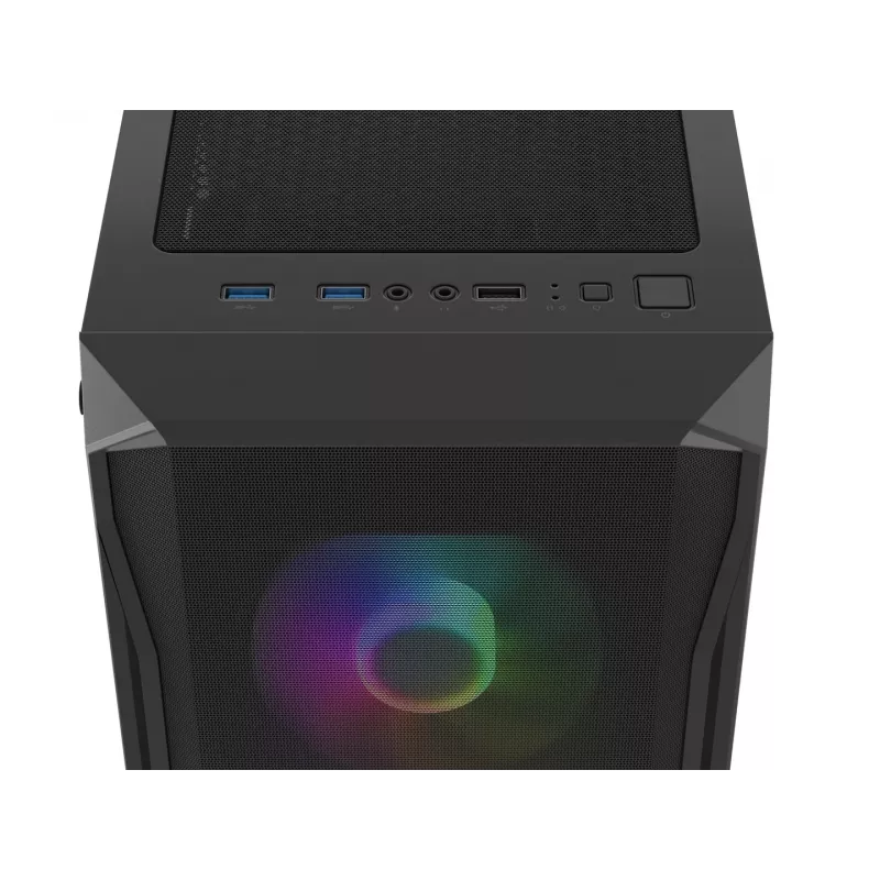Korpusas Fury Shobo SH4F su RGB langu ir 4 ventiliatoriais MIDI kompiuteriui