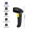 Rankinis laidinis 1D/2D brūkšninių kodų skaitytuvas QOLTEC 50853 — USB, ABS korpusas, 1,65 m laidas, 97×65×167 mm, 105 g