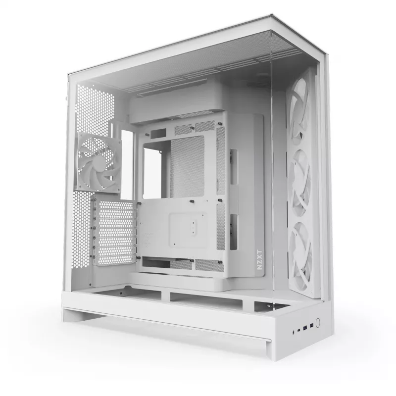 PC korpusas NZXT H9 Flow RGB Midi Tower baltas