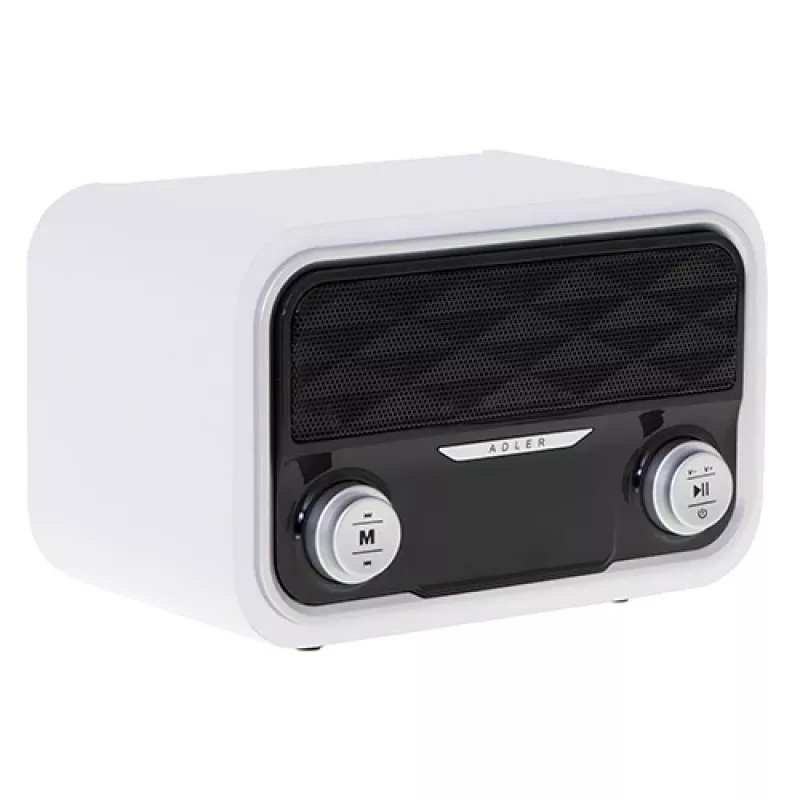 Nešiojamas radijas Adler AD 1185 — FM, Bluetooth 4.0, MP3, SD kortelė, AUX, 1800 mAh baterija, LCD ekranas, micro-USB įkrovimas