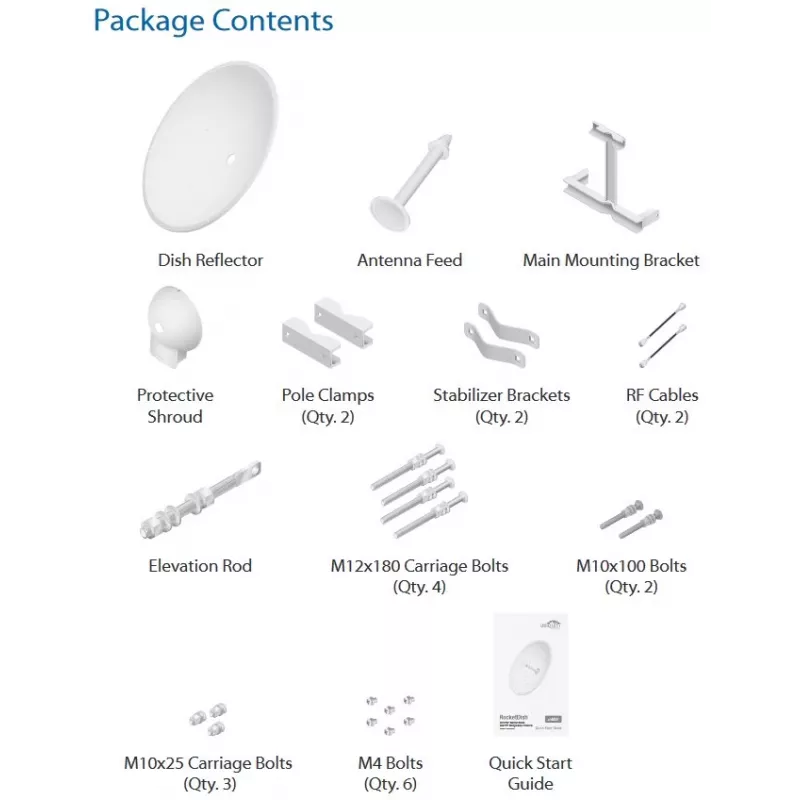 Ubiquiti RD-5G34 Networks airMAX tinklo antena kryptinė antena 34 dBi