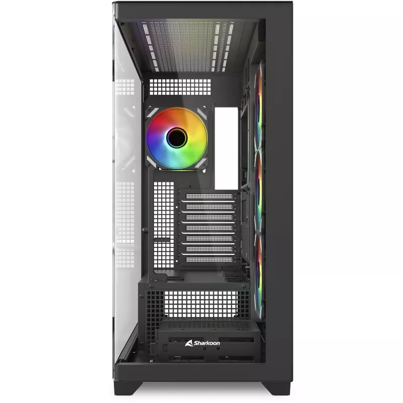 ELITE SHARK CA500 , juodas korpusas bokštas, grūdintas stiklas x 2