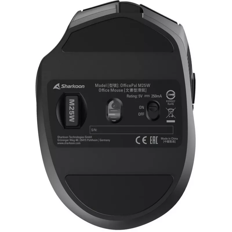 Sharkoon OfficePal M25W Black (4044951039647)