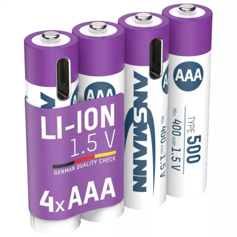 Ansmann 1311-0028 buitinė baterija Įkraunama baterija AAA Ličio jonų (Li-Ion)