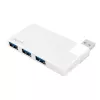 USB3.0 4 prievadų šakotuvas, sidabrinis