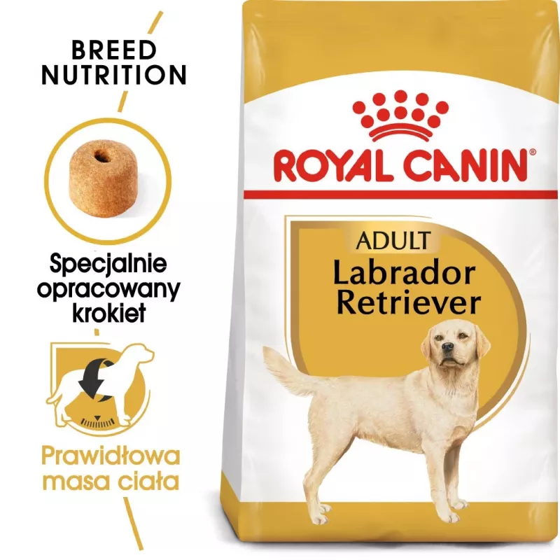 Sausas šunų maistas Royal Canin Labrador Retriever Adult 12 kg — Paukštiena, 30 % baltymų, 13 % riebalų