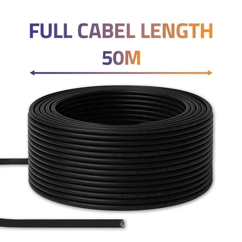 Ethernet komutacinis kabelis QOLTEC CAT6 UTP, 50 m, juodas