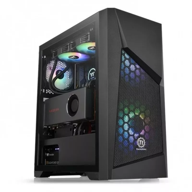 PC korpusas Thermaltake Commander G32 TG ARGB Midi Tower juodas