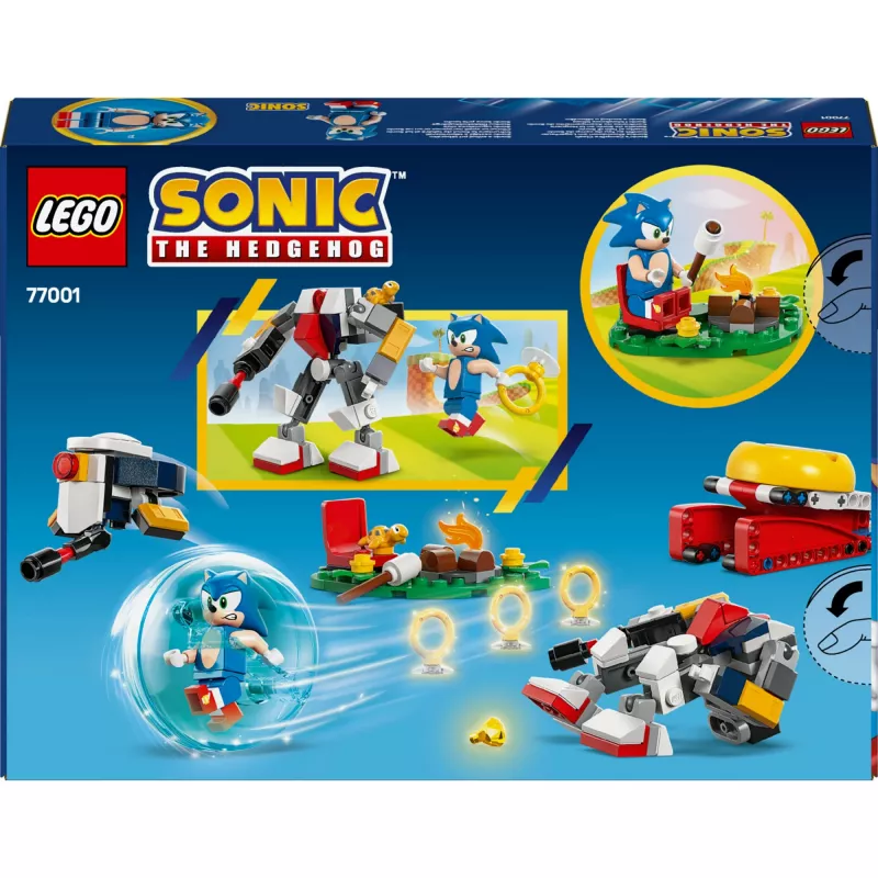 Konstravimo žaislas LEGO Sonic the Hedgehog 77001 Campfire Showdown rinkinys, 177 dalys, 1 minifigūrėlė, amžius 7+
