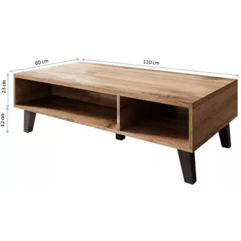 Cama Kavos staliukas NORD 110cm votano ąžuolas/antracitas