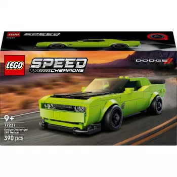 Konstruktorinis žaislinis automobilis LEGO Speed Champions Dodge Challenger SRT Hellcat 77237 — 390 detalių, 1 minifigūrėlė, amžius 9+