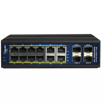 Valdomas jungiklis ALLNET ALL-SGI8016PM L2+/L3 12x Gigabit Ethernet PoE