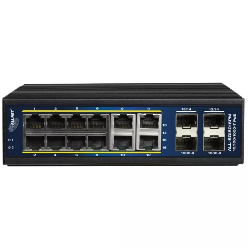 Valdomas jungiklis ALLNET ALL-SGI8016PM L2+/L3 12x Gigabit Ethernet PoE