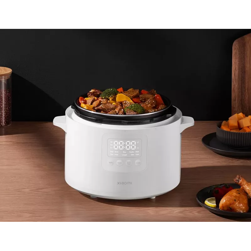 Elektrinis greitpuodis Xiaomi 4,8 l — 1000 W, baltas, išimamas puodas, ekranas