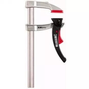Stačiakampis spaustuvas BESSEY KliKlamp KLI16 16 cm nerūdijantis plienas juoda raudona